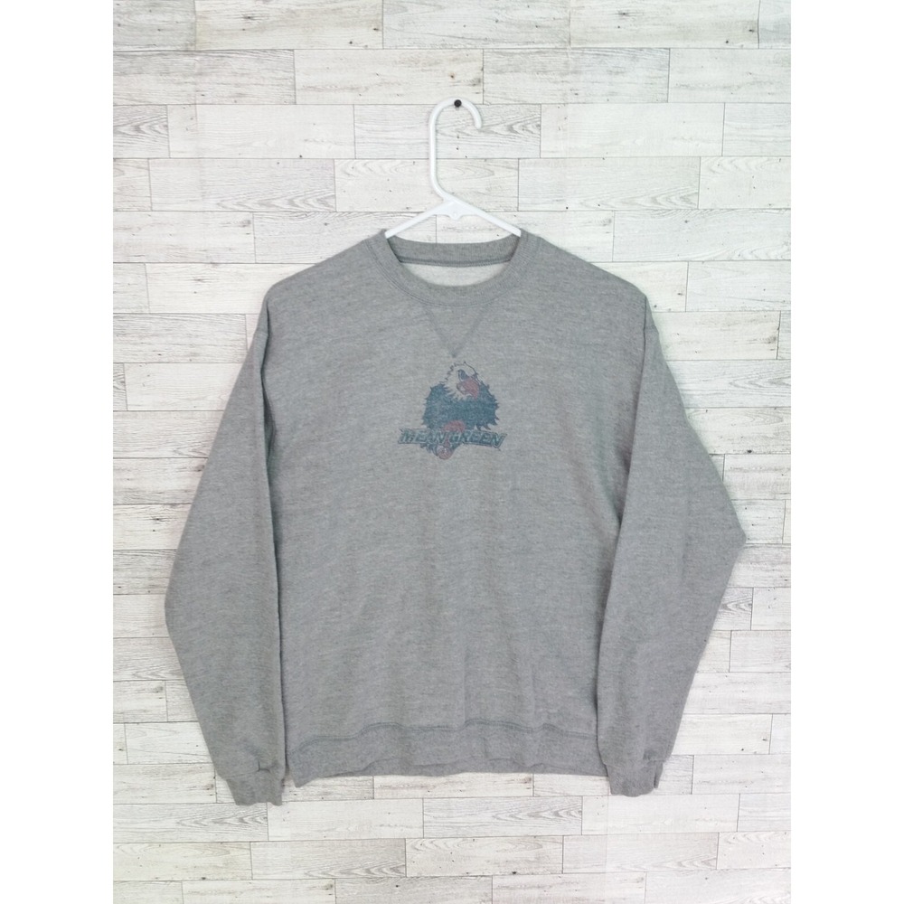 Vintage‎ North Texas Mean Green College Sweatshirt Size S Small Gray Green Eagle